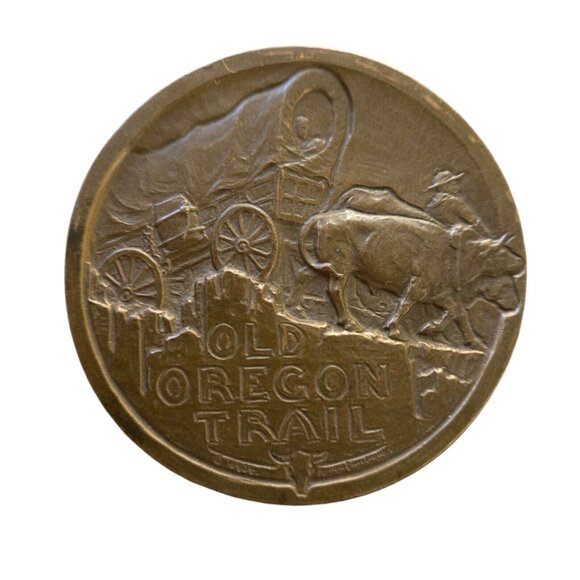 1865-1965 Old Oregon Trail 100 Years R.M. Wade & Co. Centennial Bronze Medallion - Picture 1 of 6
